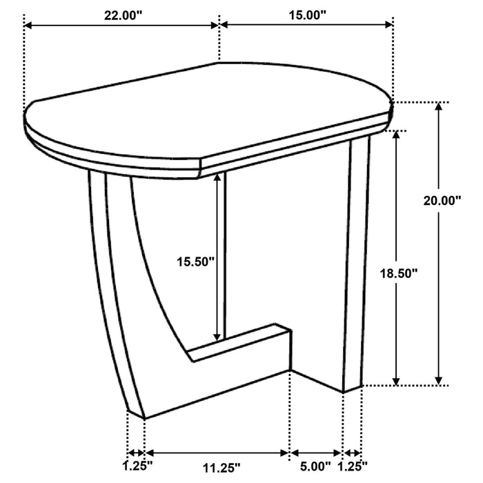 Fletcher Oval Solid Mango Wood Accent Side Table Brown - Walo Furniture