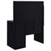 Flora 2 - drawer Vanity Set with LED Mirror Black High Gloss - Walo Furniture