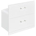 Flora 2 - drawer Vanity Set with LED Mirror White High Gloss - Walo Furniture