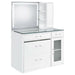 Flora 2 - drawer Vanity Set with LED Mirror White High Gloss - Walo Furniture