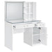 Flora 2 - drawer Vanity Set with LED Mirror White High Gloss - Walo Furniture