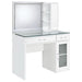 Flora 2 - drawer Vanity Set with LED Mirror White High Gloss - Walo Furniture