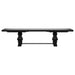 Florence 126 - inch Extension Dining Table Distressed Black - Walo Furniture