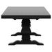 Florence 126 - inch Extension Dining Table Distressed Black - Walo Furniture