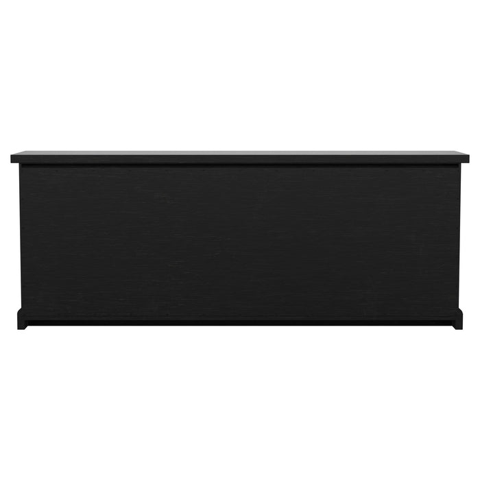 Florence 4 - door Dining Sideboard Buffet Distressed Black - Walo Furniture