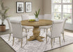 Florence 7 - piece Round Dining Table Set Rustic Honey - Walo Furniture