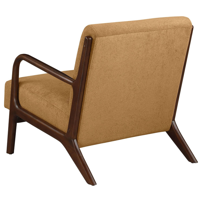 Foster Upholstered Wood Frame Accent Chair Honey - Walo Furniture