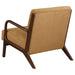 Foster Upholstered Wood Frame Accent Chair Honey - Walo Furniture