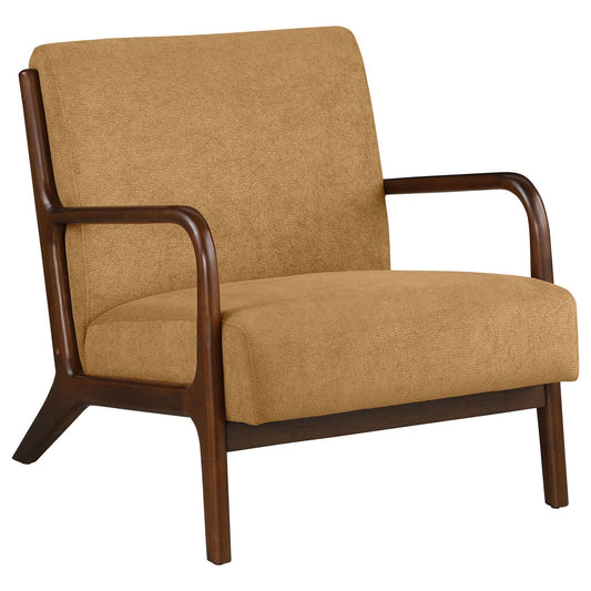 Foster Upholstered Wood Frame Accent Chair Honey - Walo Furniture