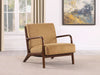 Foster Upholstered Wood Frame Accent Chair Honey - Walo Furniture