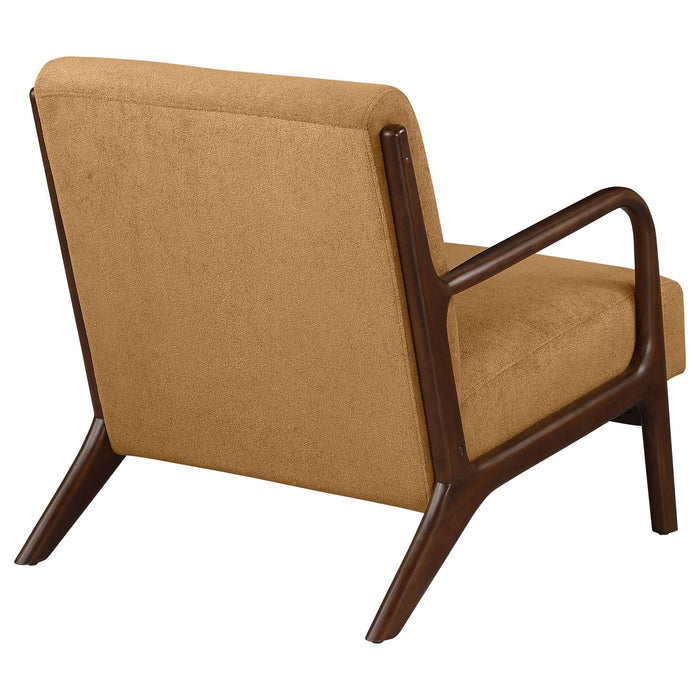 Foster Upholstered Wood Frame Accent Chair Honey - Walo Furniture