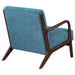 Foster Upholstered Wood Frame Accent Chair Peacock Blue - Walo Furniture