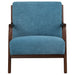 Foster Upholstered Wood Frame Accent Chair Peacock Blue - Walo Furniture