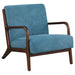 Foster Upholstered Wood Frame Accent Chair Peacock Blue - Walo Furniture