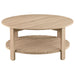 Fowler 1 - shelf Round Engineered Wood Coffee Table Natural - Walo Furniture