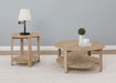 Fowler 1 - shelf Round Engineered Wood Coffee Table Natural - Walo Furniture