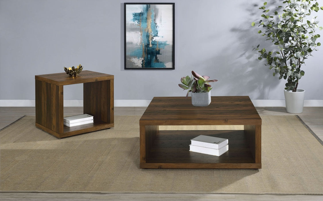 Frisco Square Engineered Wood Coffee Table Dark Pine - Walo Furniture