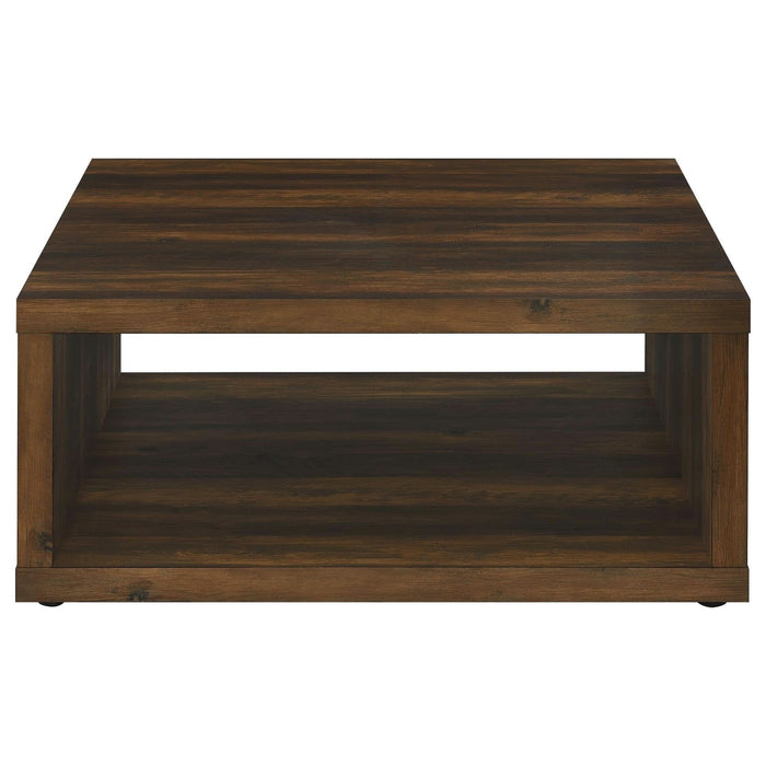 Frisco Square Engineered Wood Coffee Table Dark Pine - Walo Furniture