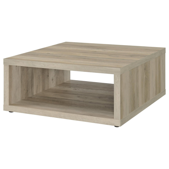 Frisco Square Engineered Wood Coffee Table Distressed Pine - Walo Furniture