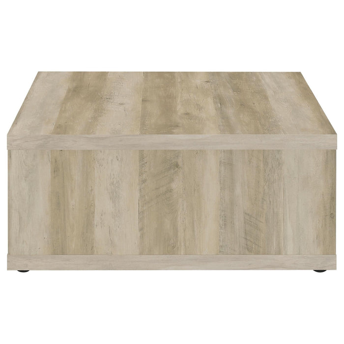 Frisco Square Engineered Wood Coffee Table Distressed Pine - Walo Furniture