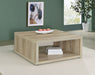 Frisco Square Engineered Wood Coffee Table Distressed Pine - Walo Furniture