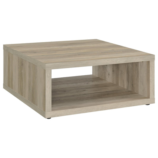 Frisco Square Engineered Wood Coffee Table Distressed Pine - Walo Furniture