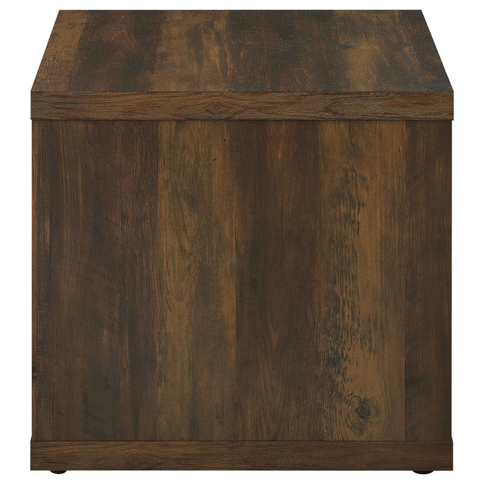 Frisco Square Engineered Wood Side End Table Dark Pine - Walo Furniture