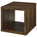 Frisco Square Engineered Wood Side End Table Dark Pine - Walo Furniture