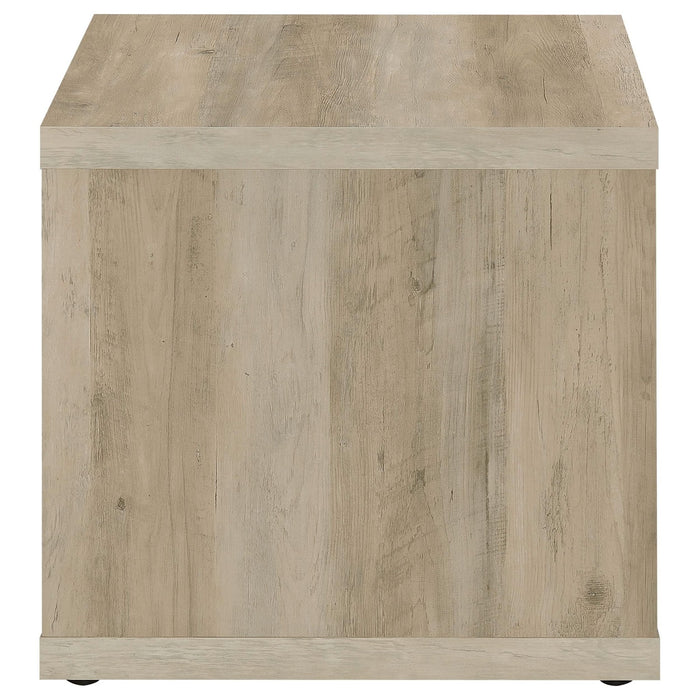 Frisco Square Engineered Wood Side End Table Distressed Pine - Walo Furniture