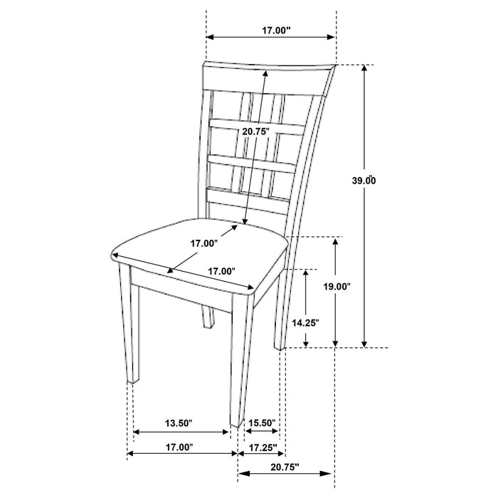 Gabriel 5 - piece Extension Leaf Dining Table Set Cappuccino - Walo Furniture