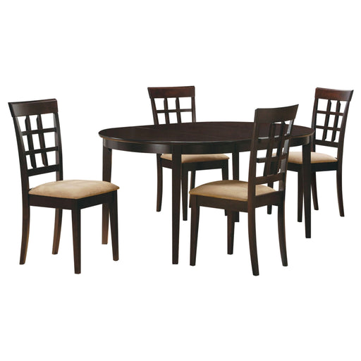 Gabriel 5 - piece Extension Leaf Dining Table Set Cappuccino - Walo Furniture