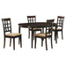 Gabriel 5 - piece Extension Leaf Dining Table Set Cappuccino - Walo Furniture