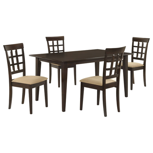 Gabriel 5 - piece Rectangular 59 - inch Dining Set Cappuccino - Walo Furniture