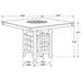 Gabriel 5 - piece Square Counter Height Dining Set Cappuccino - Walo Furniture