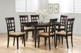 Gabriel 7 - piece Extension Leaf Dining Table Set Cappuccino - Walo Furniture