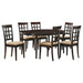 Gabriel 7 - piece Extension Leaf Dining Table Set Cappuccino - Walo Furniture