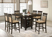 Gabriel 7 - piece Square Counter Height Dining Set Cappuccino - Walo Furniture