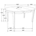 Gabriel Oval 60 - inch Extension Leaf Dining Table Cappuccino - Walo Furniture