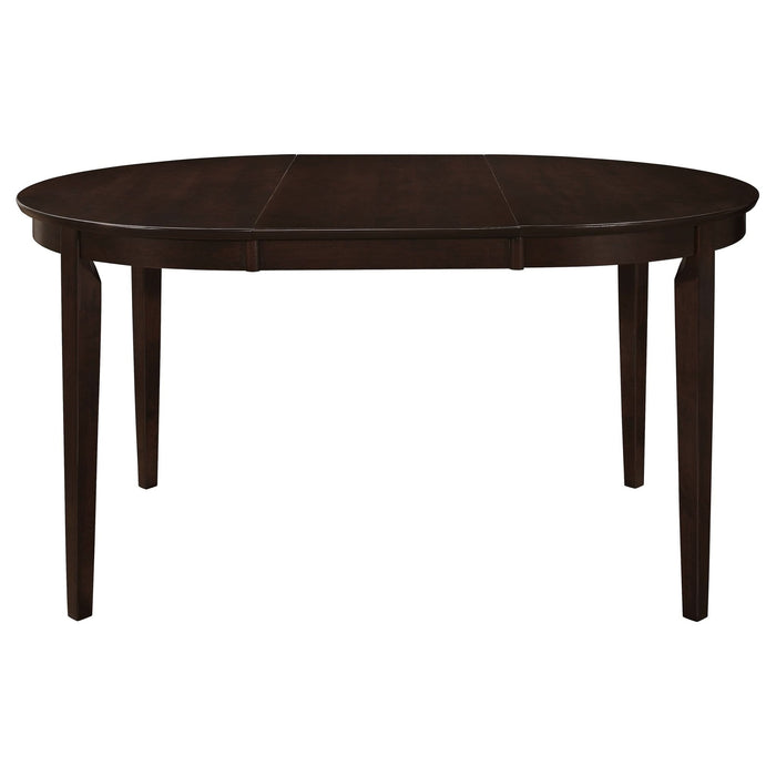 Gabriel Oval 60 - inch Extension Leaf Dining Table Cappuccino - Walo Furniture