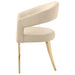 Galiano Velvet Upholstered Dining Arm Chair Beige (Set of 2) - Walo Furniture