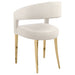 Galiano Velvet Upholstered Dining Arm Cream Beige (Set of 2) - Walo Furniture