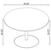 Ganso Round Metal Coffee Table With Tempered Glass Top Black - Walo Furniture