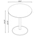 Ganso Round Metal End Table With Tempered Glass Top Black - Walo Furniture