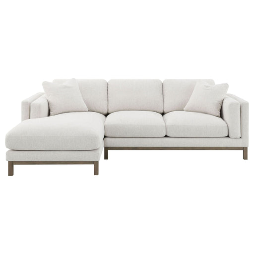 Geneva Boucle Upholstered Sectional Chaise Sofa Sand - Walo Furniture