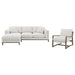 Geneva Boucle Upholstered Sectional Chaise Sofa Sand - Walo Furniture