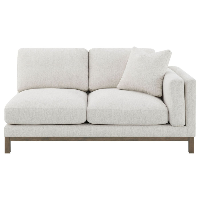 Geneva Boucle Upholstered Sectional Chaise Sofa Sand - Walo Furniture