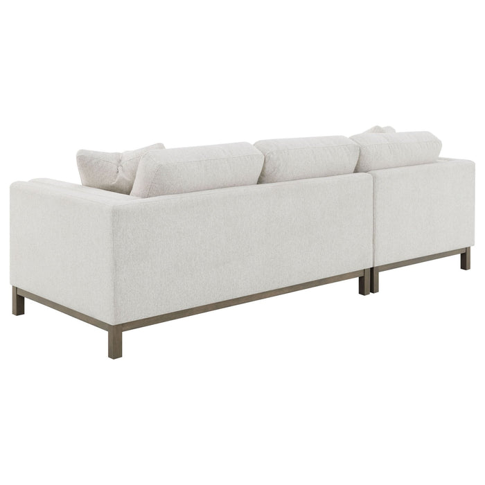 Geneva Boucle Upholstered Sectional Chaise Sofa Sand - Walo Furniture