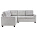 Georgina 3 - piece Upholstered Sectional Sofa Steel Beige - Walo Furniture