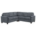 Georgina 3 - piece Upholstered Sectional Sofa Steel Grey - Walo Furniture