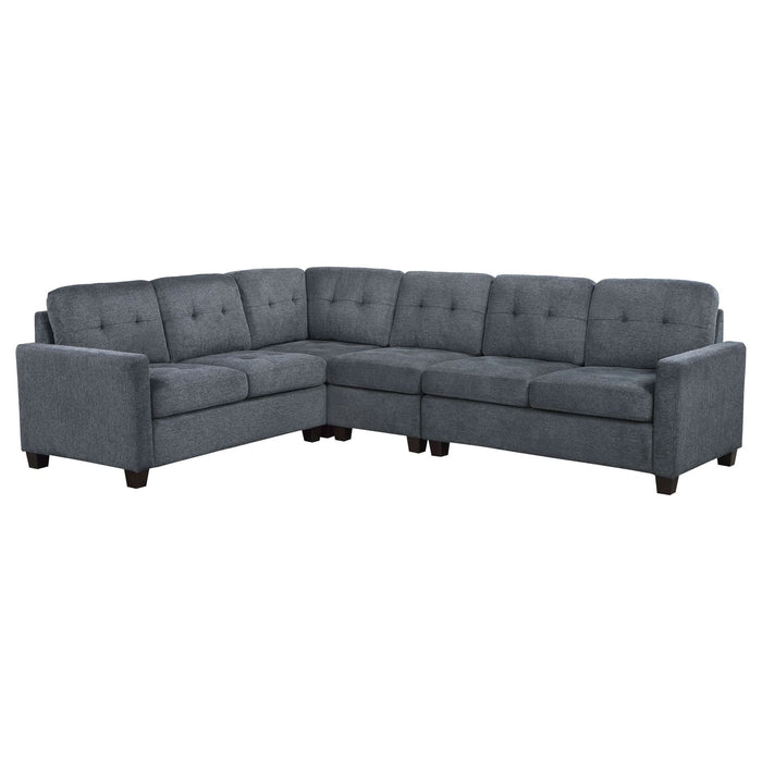 Georgina 4 - piece Upholstered Modular Sectional Steel Grey - Walo Furniture